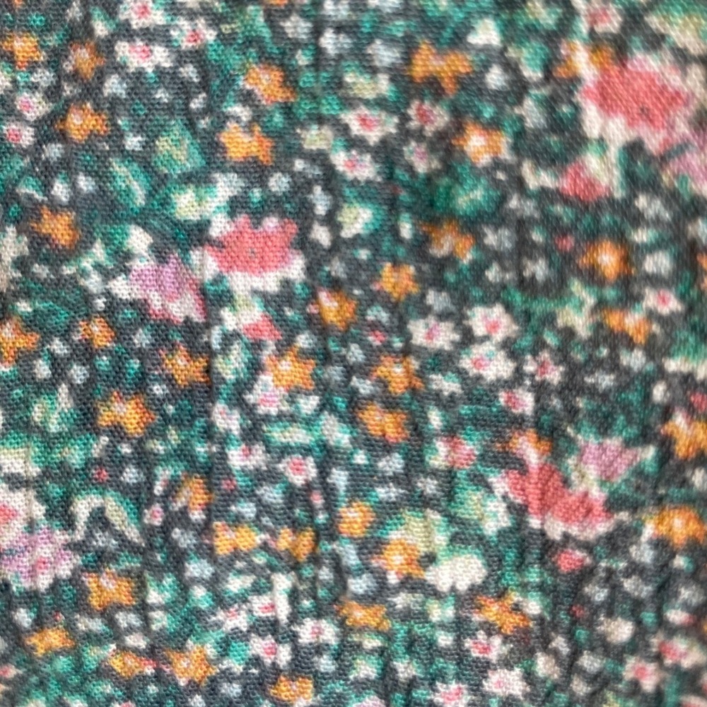 ONeill Womens Green Floral Peplum Crop Top Ditsy Print Blouse Size S - Picture 4 of 4